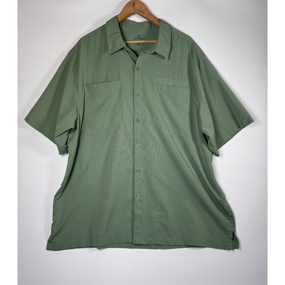 Scottevest Beachcomber Shirt Men XXL Green Travel Utility Hidden Pockets Comfort - Picture 1 of 15